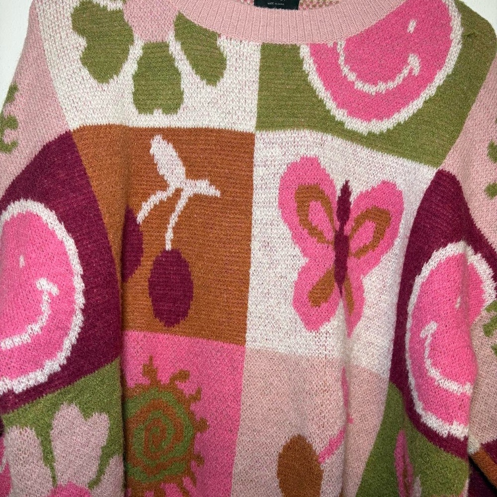 Debut Multicolor Patchwork Sweater - image 3